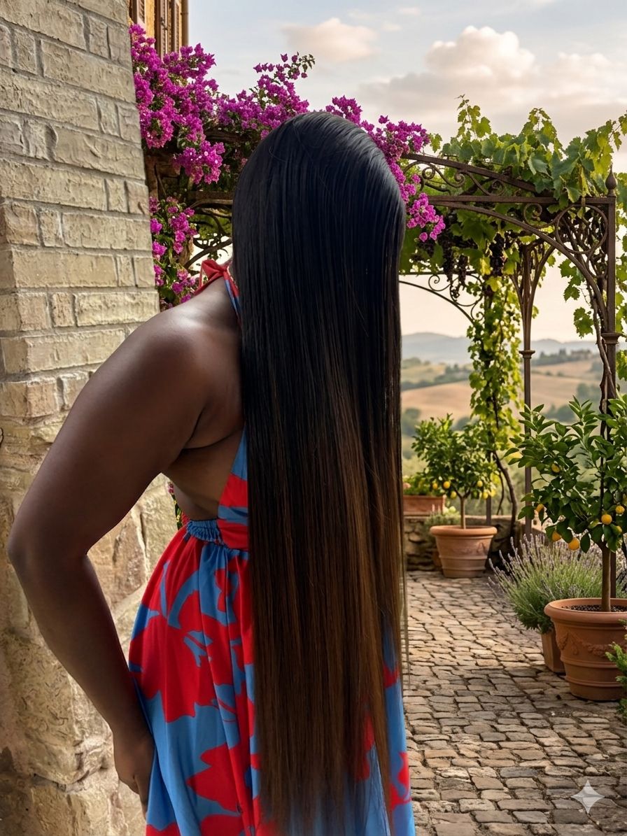 4x4 HD Lace Closure Wig – 30” Straight Human Hair – Brown Ombre