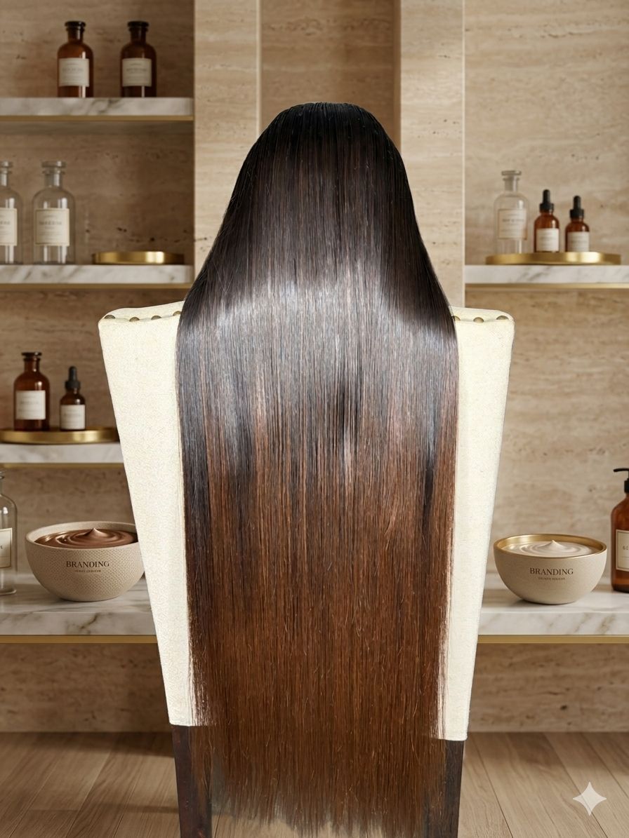 4x4 HD Lace Closure Wig – 30” Straight Human Hair – Brown Ombre