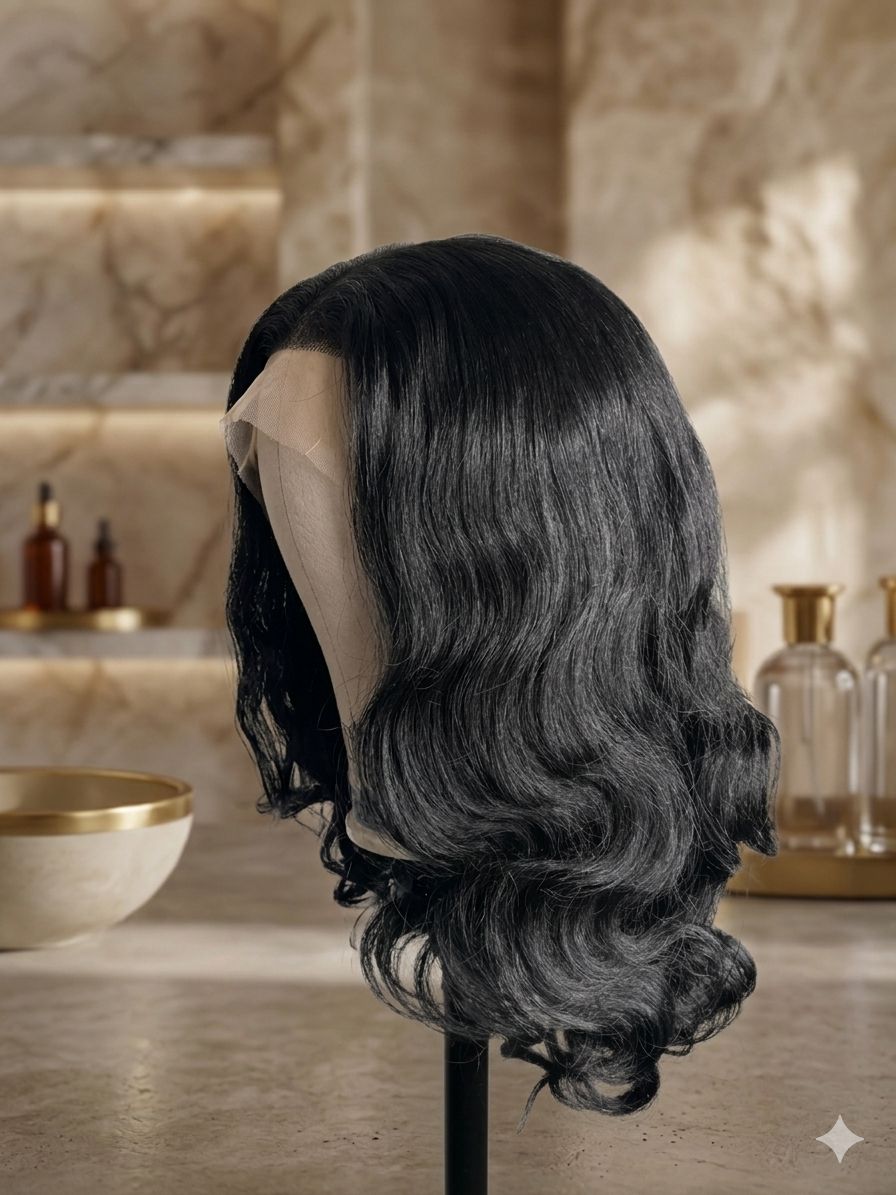 Raw Hair| Supper double drawn| 14'' natural color body wave | Closure 4*4 HD Lace