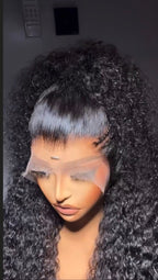 HD Lace Wig – Deep Curly Human Hair – Natural Black | Full Volume