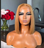 4x4 HD Lace Closure Bob Wig – Straight Human Hair – Blonde | 10”