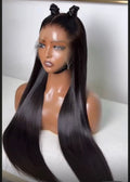 HD Lace Frontal Wig – Straight Raw Human Hair (One Donor) – Natural Black