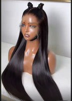HD Lace Frontal Wig – Straight Raw Human Hair (One Donor) – Natural Black