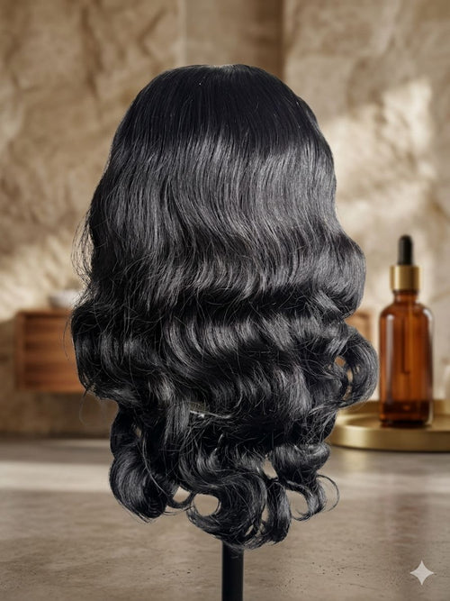 Raw Hair| Supper double drawn| 14'' natural color body wave | Closure 4*4 HD Lace