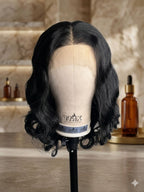 Raw Hair| Supper double drawn| 14'' natural color body wave | Closure 4*4 HD Lace