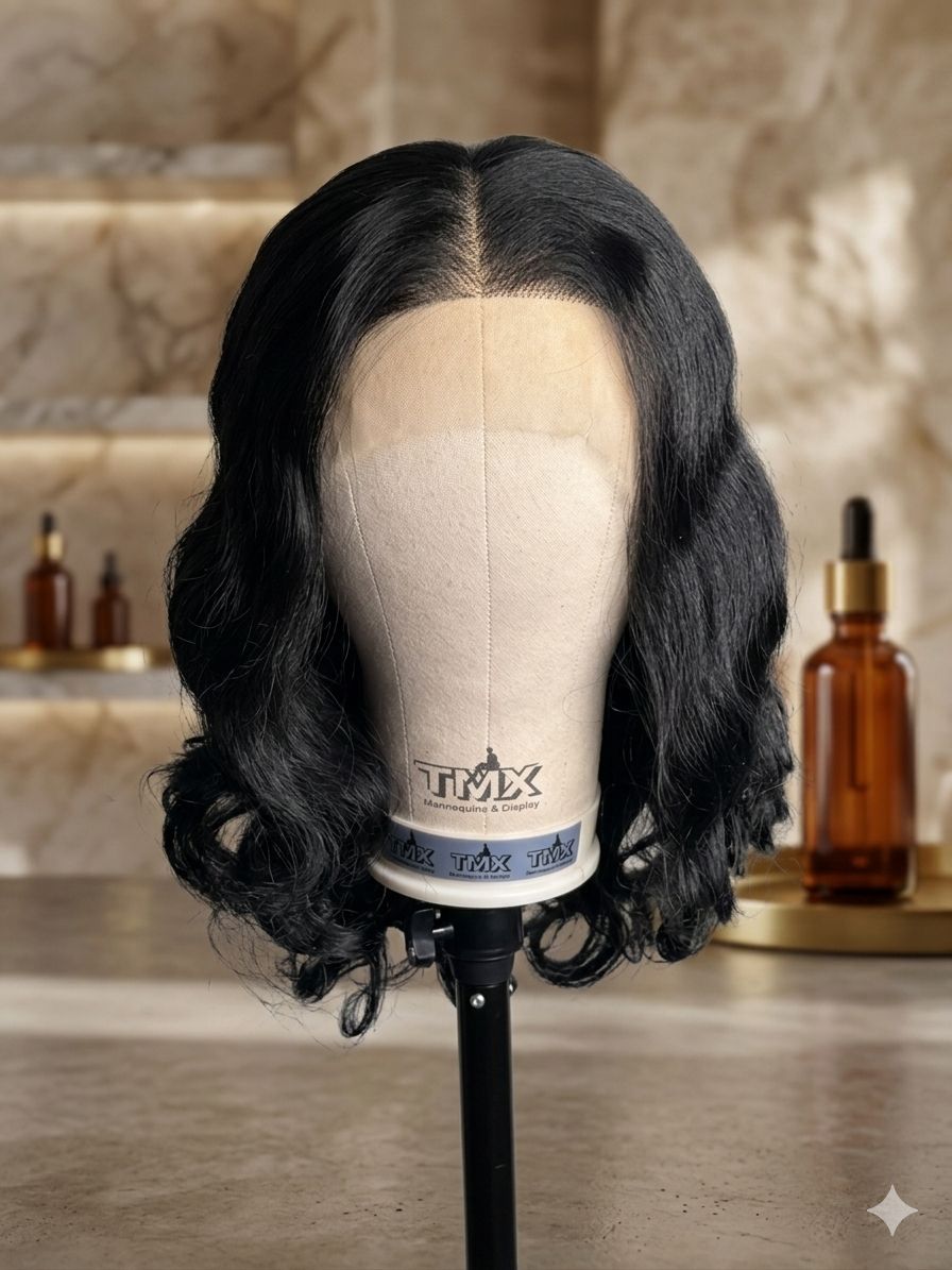 Raw Hair| Supper double drawn| 14'' natural color body wave | Closure 4*4 HD Lace